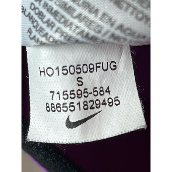 Nike Just Do It Sweatshirt Hoodie Purple Small Womens Polka Dot Thema-Fit - Picture 6 of 6